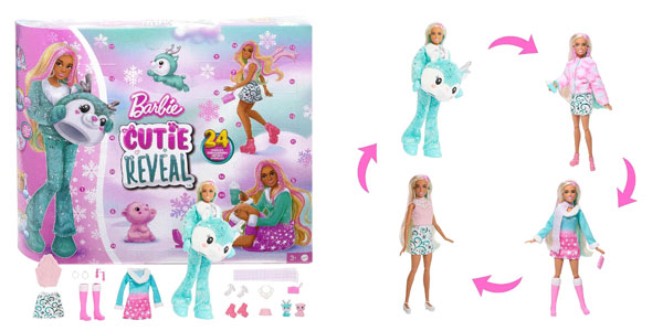 Chollo Calendario de adviento Barbie Cutie Reveal por sólo 24,74€ con descuento automático al tramitar