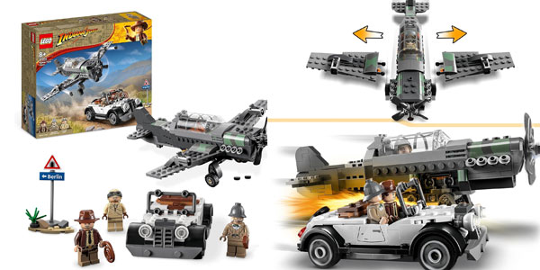 Chollo Set LEGO Indiana Jones Persecución del Caza por sólo 20,96€ con descuento directo (-45%)