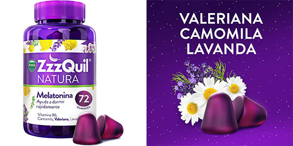 Chollo Bote de 72 pastillas de melatonina ZzzQuil Natura para dormir mejor por sólo 23,99€ con envío gratis (-22%)