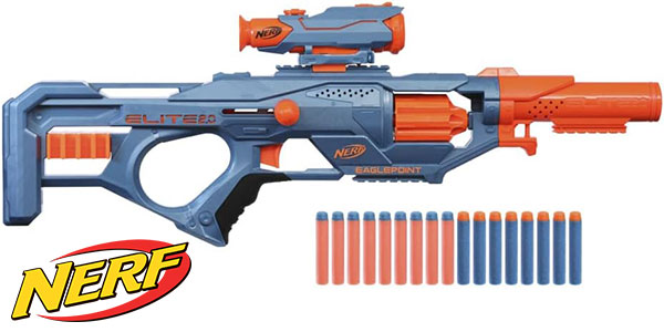 Chollo Lanzador Nerf Elite 2.0 Eaglepoint RD-8 con 16 dardos por sólo 12,48€ (-60%)