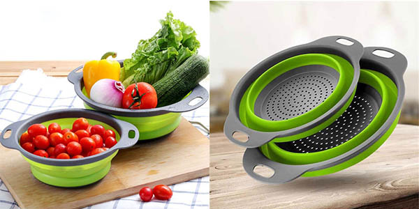 Chollo Flash: Set x2 Coladores Escurridores plegables para cocina por sólo 9,98€ (-17%)