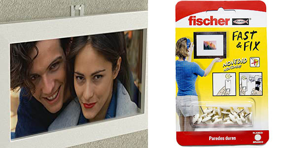 Chollo Paquete 12x Cuelga Fácil Fischer para colgar cuadros sin agujeros por sólo 2,79€ (-47%)