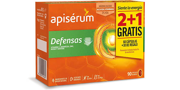 Chollo Caja de 90 Cápsulas de Jalea Real Apisérum Defensas por sólo 18,95€ (-37%)