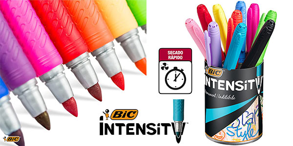 Chollo Pack x10 Rotuladores permanentes BIC Intensity por sólo 8,44€ (-16%) ¡0,84€ la unidad!