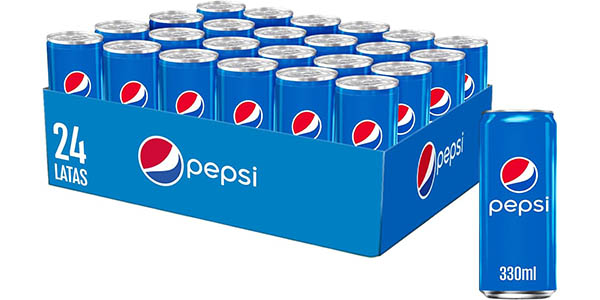 Chollo Pack 24x Latas de Pepsi 33 cl por sólo 13,92€ (-23%) ¡0,58€ cada unidad!