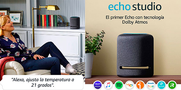 Chollo Altavoz inteligente Amazon Echo Studio con sonido Hi-Fi y Alexa por sólo 179,99€ con envío gratis (-25%)