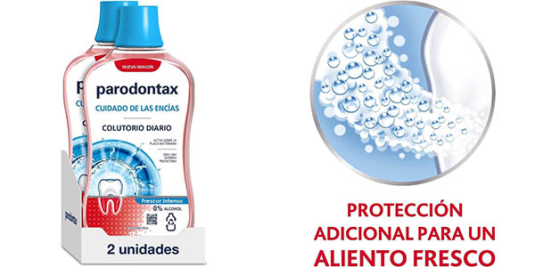 Chollo Pack 2x Enjuague Bucal Parodontax Cuidado diario de las encías de 500 ml por sólo 11,98€ (-34%)