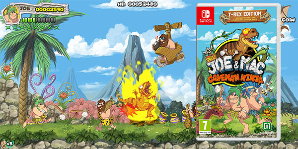 Chollo New Joe and Mac Caveman Ninja T-Rex Edition para Switch por sólo 18,99€ (-53%)