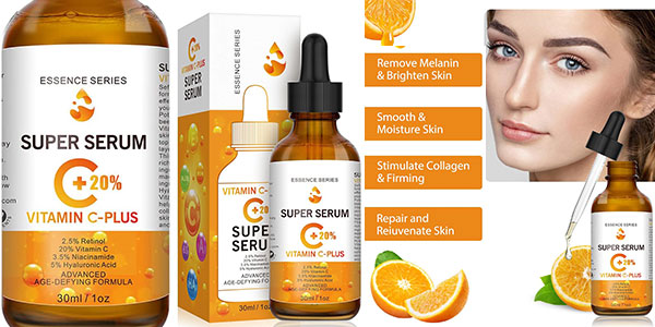 Chollo Sérum facial Vitamin-C Plus con ácido hialurónico de 30 ml por sólo 6,83€ (-24%)