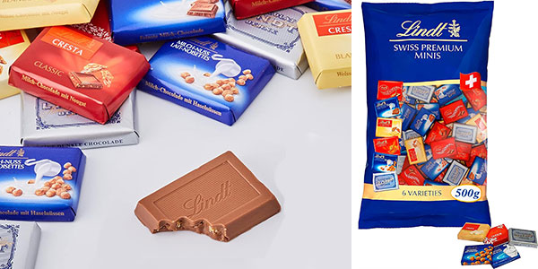 Chollo Bolsa de Napolitanas de Chocolate Lindt de 600 g por sólo 12,99€ (-41%)