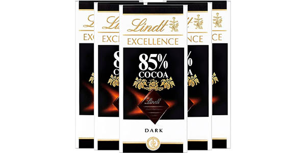 Chollo Pack de 5 tabletas de chocolate Lindt Excellence 85% Cacao de 100 g por solo 9,99€ (-26%)