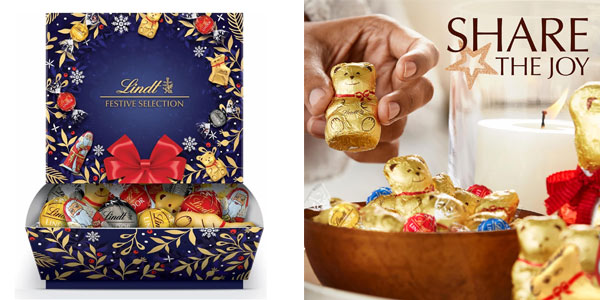 Chollo Surtido de bombones y figuritas navideñas Lindt LINDOR sharing box 690 g por sólo 20,99€