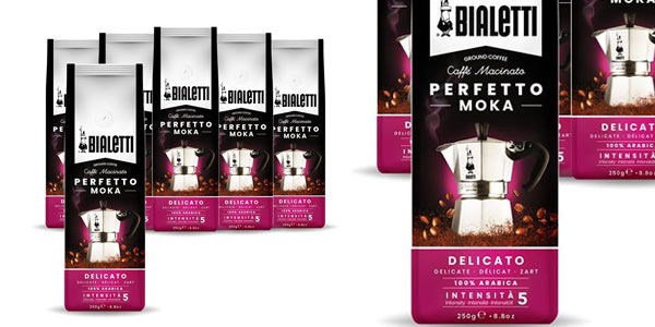 Chollo Pack x6 Café molido Bialetti Perfetto Moka Delicato de 250 g por sólo 20,30€ (-15%)