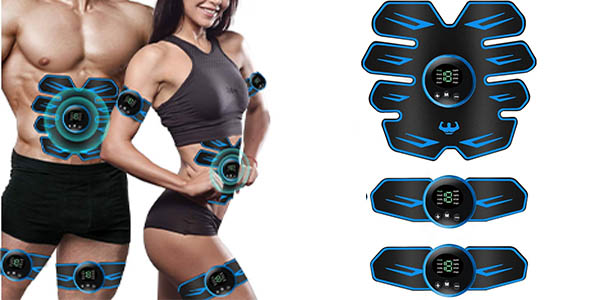 Chollo Electroestimulador muscular abdominal EMS por sólo 17,95€ con cupón descuento (-50%)