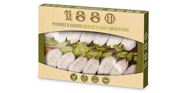 Chollo Caja de polvorones de almendra 1880 de 310 gramos por solo 5,25€ (19% de descuento)