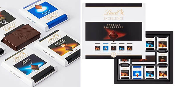 Chollo Caja degustación Lindt Mini Excellence con 20 tabletas de chocolate por solo 8,49€ (-15%)