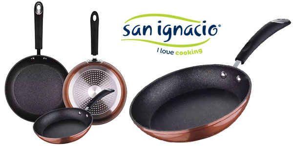 Chollo Set de 3 sartenes San Ignacio Premium de 16, 20 y 24 cm por sólo 19,29€ (-38%)