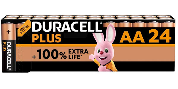 Chollo Paquete de 24 pilas alcalinas Duracell AA por sólo 15,74€ (-25%) ¡Sólo 0,65€ cada una!