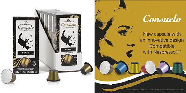 Chollo Pack x 100 cápsulas Consuelo Brazil compatibles con Nespresso por sólo 17,78€ ¡A 0,18€ cada una!