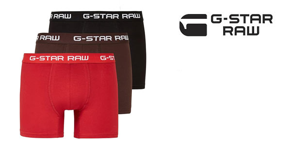 Chollo Pack x3 Bóxers G-Star Raw Classic Trunk por sólo 24€ (-40%)