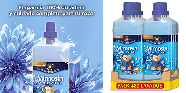 Chollo Pack de 8 botellas Mimosín Azul Vital para 480 lavados por sólo 22,96€ (-15%)