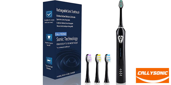 Chollo Cepillo de dientes eléctrico CallySonic H31 con 4 cabezales por sólo 16,47€ con cupón descuento (-50%)