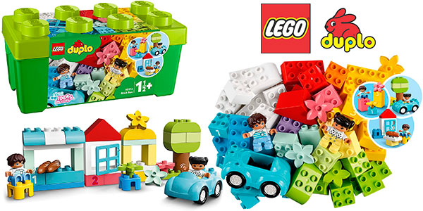 Chollo Caja de ladrillos de construcción LEGO Duplo de 65 piezas con 2 figuras por sólo 19,45€ (-35%)