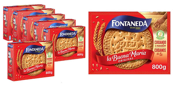 Chollo Pack x6 Cajas de galletas María Fontaneda Original por solo 13,49€ (-31%)