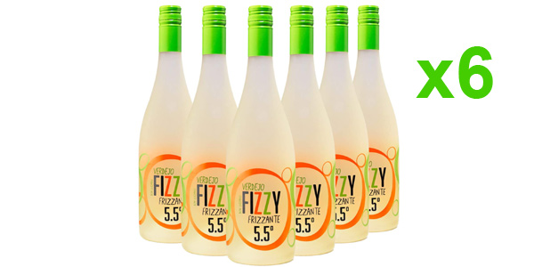 Chollo Pack x6 botellas Fizzy Frizzante Verdejo Vino Espumoso de 750 ml por sólo 15,90€ (10% de descuento)