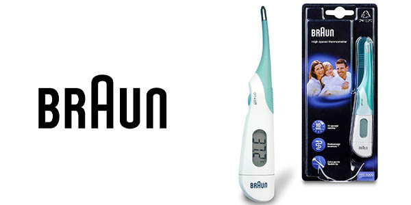 Chollo Termómetro digital Braun PRT1000 de alta velocidad por sólo 6,99€ (26% de descuento)