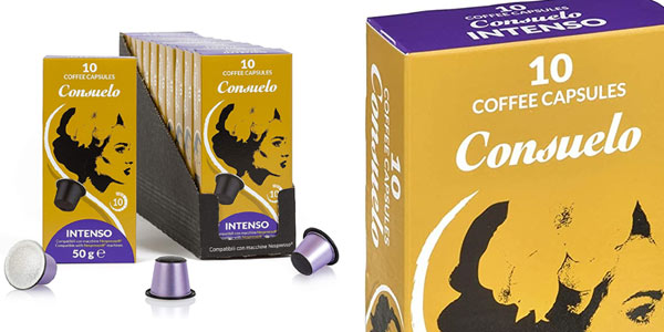 Chollo Pack x100 Cápsulas Café Consuelo Intenso para Nespresso por sólo 17,45€ (0,17€ la unidad)