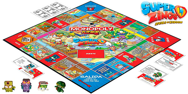 Chollo Monopoly Junior de SuperZings con 4 figuras por sólo 13,19€ con envío gratis (-51%)