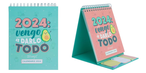 Chollo Mr. Wonderful Calendario 2024 de sobremesa por sólo 5,49€ (-31%)