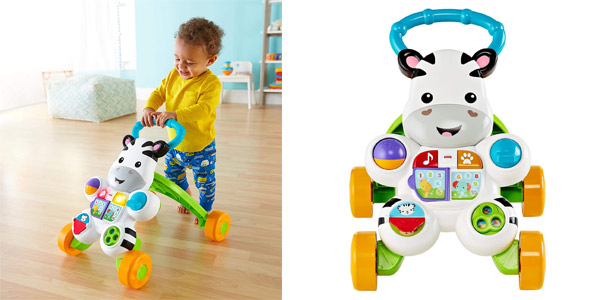 Chollo Andador primeros pasos Cebra Parlanchina Fisher-Price con música y luces por sólo 25,79€ (39% de descuento)