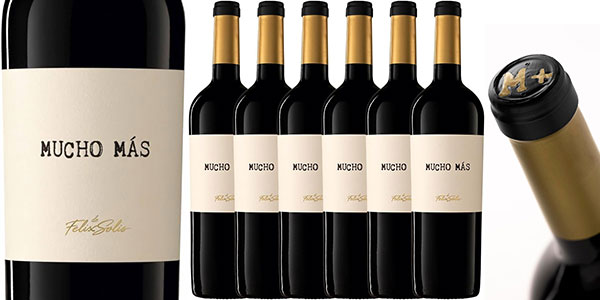 Chollo Pack x6 Vino tinto Mucho Más de 750 ml por sólo 29,55€ con envío gratis ¡Sólo 4,92€ c/u!