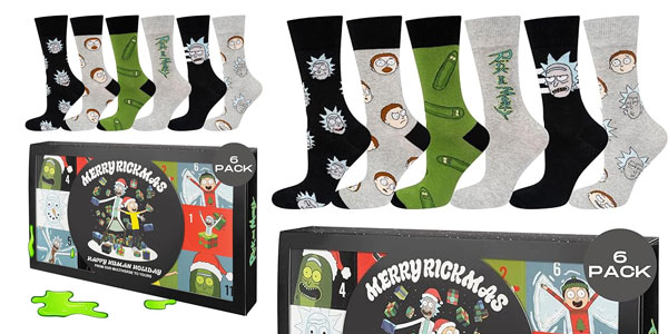 Chollo Pack de 6 pares de calcetines Rick and Morty en caja regalo por sólo 18,99€ con cupón descuento (-36%)