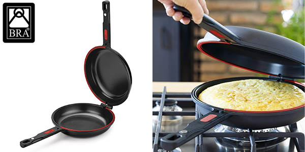 Chollo Sartén doble para tortilla BRA Dupla Première de 26 cm por sólo 44,99€ con envío gratis (38% de descuento)