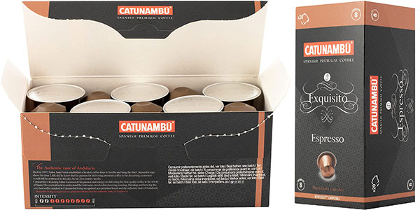 Chollo Pack de 20 cápsulas de café Catunambú Exquisito Espresso compatible con Nespresso por sólo 3,95€