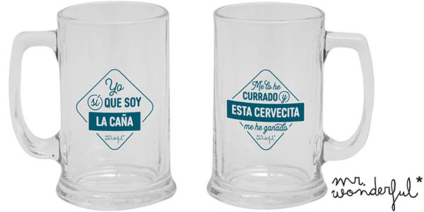 Chollo Set de 2 jarras de cerveza Mr. Wonderful de 430 ml por sólo 13,75€ (-31%)