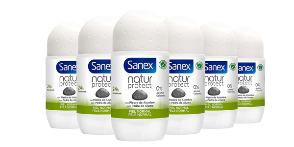 Chollo Pack x6 desodorantes Roll-on Sanex Natur Protect Piel Normal por sólo 9,69€ (-28%) ¡Sólo 1,61€ cada uno!