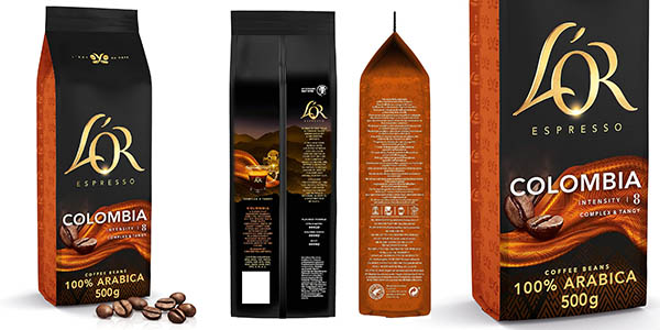 Chollo Pack x2 Paquetes de café en grano L’OR Espresso Colombia de 500 gramos cada uno por solo 17,98€ con 2×1