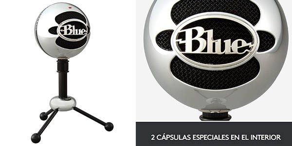 Chollo Micrófono de condensador Blue Snowball de Logitech por sólo 49,90€ con envío gratis (-41%)