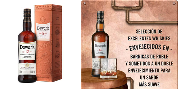 Chollo Whisky escocés Dewar’s 12 años de 700 ml con estuche regalo por sólo 21,02€ (13% de descuento)