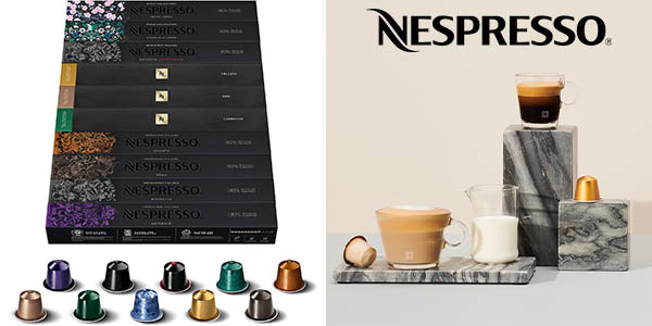 Chollo Pack 100x Cápsulas de café Nespresso Original con 10 variedades por sólo 43,20€ con envío gratis (-20%)