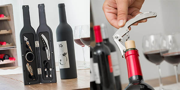 Chollo Kit abrebotellas y accesorios para vino InnovaGoods con estuche por sólo 11,43€ (-15%)