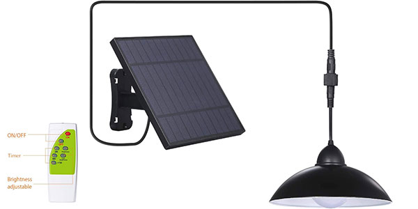 Chollo Lámpara solar colgante de 12 LEDs para exterior por sólo 18,99€ (-56%)