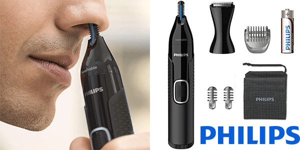 Chollo Naricero Philips Nose Trimmer Series 5000 con accesorios por sólo 14,87€ (-40%) ¡Corre!