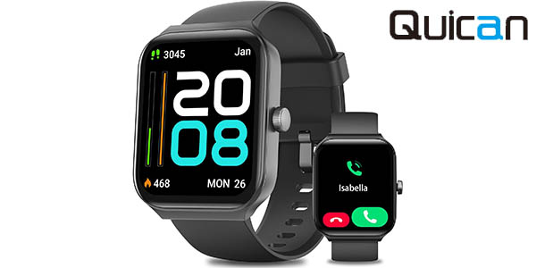 Chollo Smartwatch Quican W16B con sensor de frecuencia y Alexa incorporado por sólo 19,19€ con doble cupón descuento (-68%)