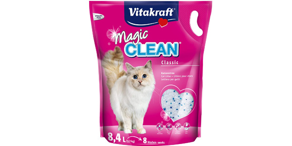 Chollo Arena para gatos Vitakraft Magic Clean de perlas de gel de sílice de 8,4L por sólo 7,99€ (-55%)