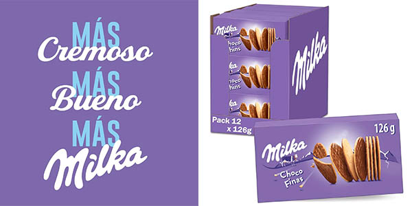 Chollo Pack x12 paquetes de galletas Milka Choco Finas por solo 14,79€ (-16%)